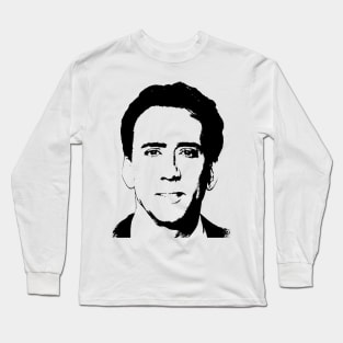 Nicolas Cage Pop Art Portrait Long Sleeve T-Shirt